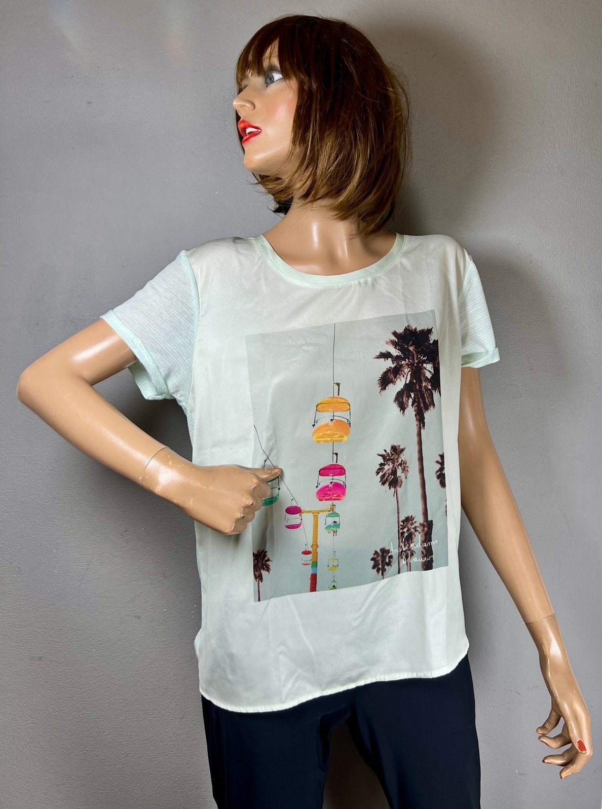 Maison Scotch t-shirt munt groen tee M maat 4 NIEUW, Maat 38/40 (M), Nieuw, Ophalen of Verzenden, Korte mouw