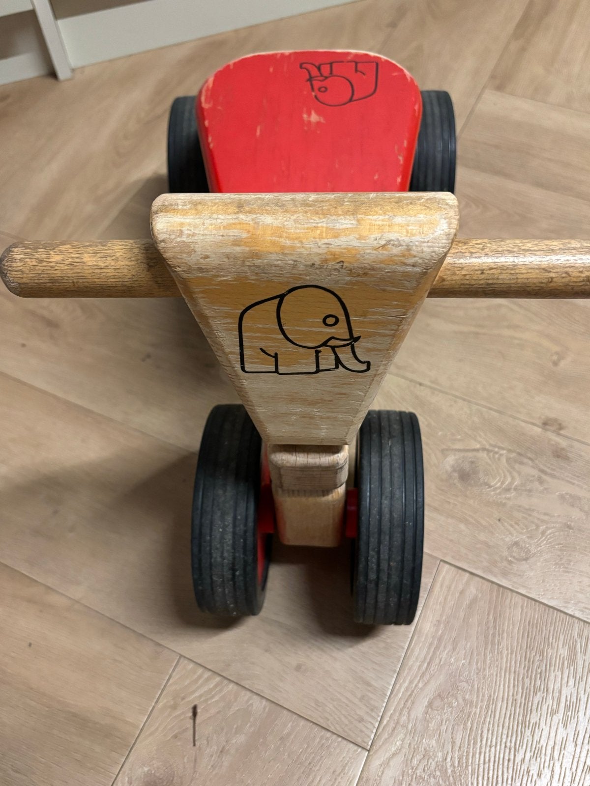 Vierwielige houten loopfiets Van Bueren, De Steeg, Ophalen of Verzenden, Gebruikt, Loopfiets