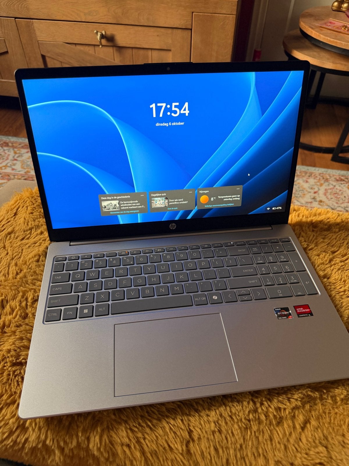 HP Laptop 15-fc0872nd - 15.6 inch - AMD Ryzen 7 - 16GB RAM, 2 tot 3 Ghz, Ophalen of Verzenden, Zo goed als nieuw, SSD
