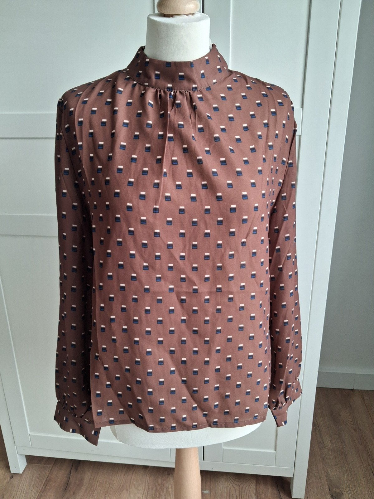 70s retro bruine blouse van Banned Retro, Banned Retro, Ophalen of Verzenden, Nieuw, Bruin