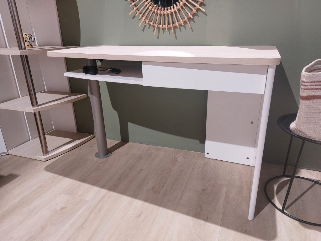 Gautier Mistral bureau met lade elektrisch Nieuw staat!, Hout, Nieuw, Computerbureau, Wit