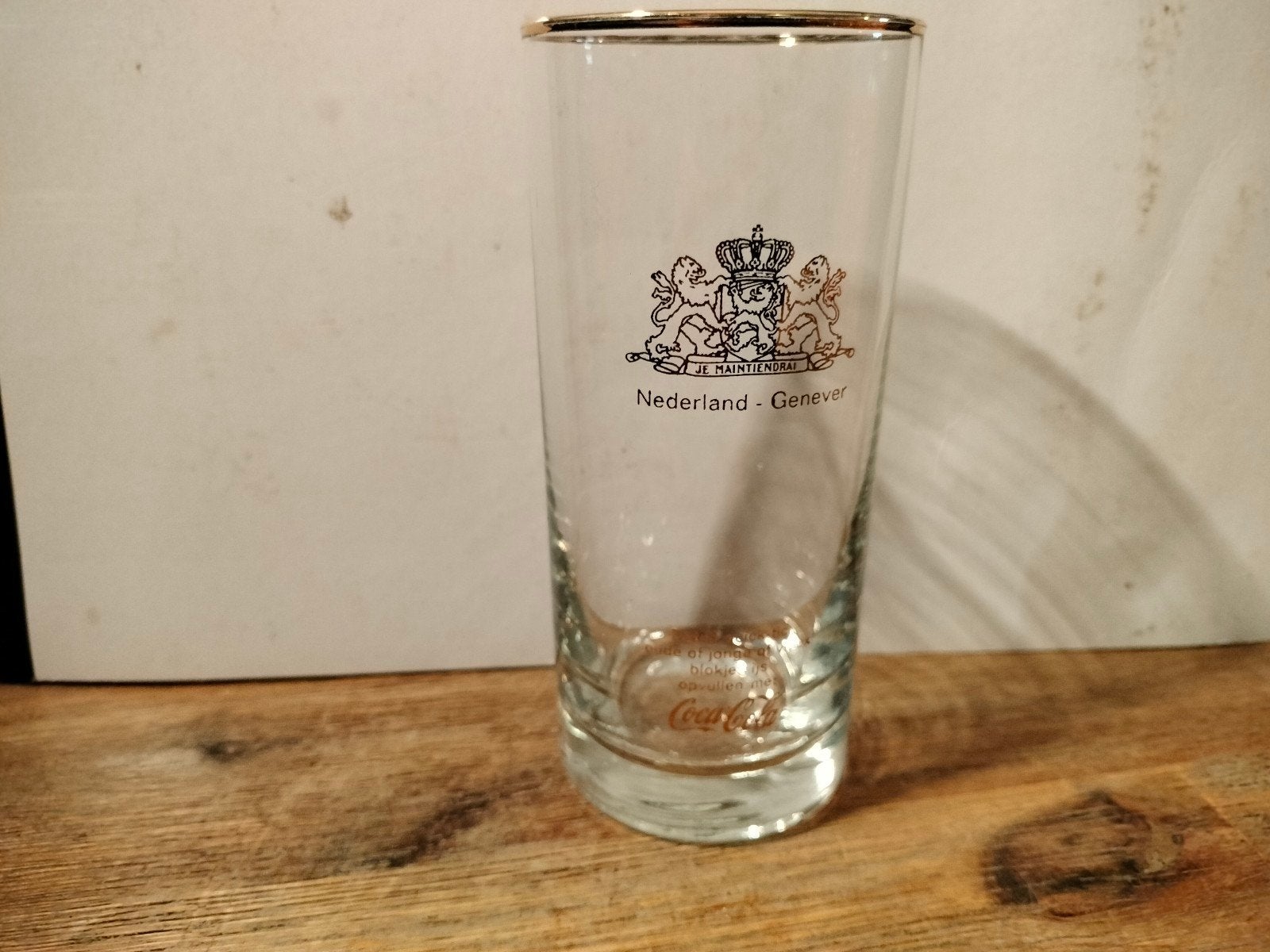 Vintage Coca-Cola Nederland Genever Glas, Ophalen of Verzenden