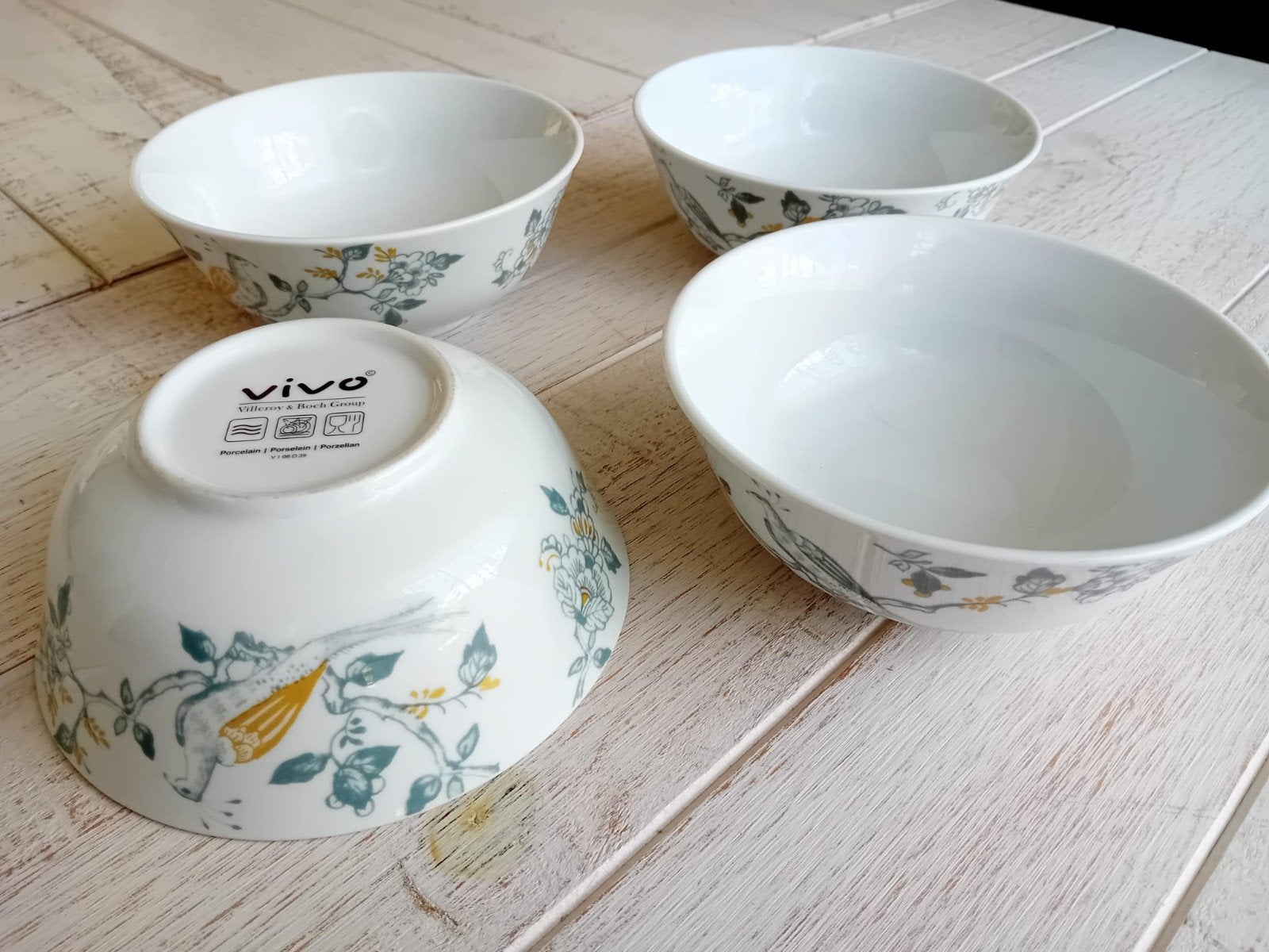4 Vivo Villeroy & Boch Peacock dessertschaaltjes kommen, Huis en Inrichting, Keuken | Servies, Ophalen of Verzenden, Zo goed als nieuw