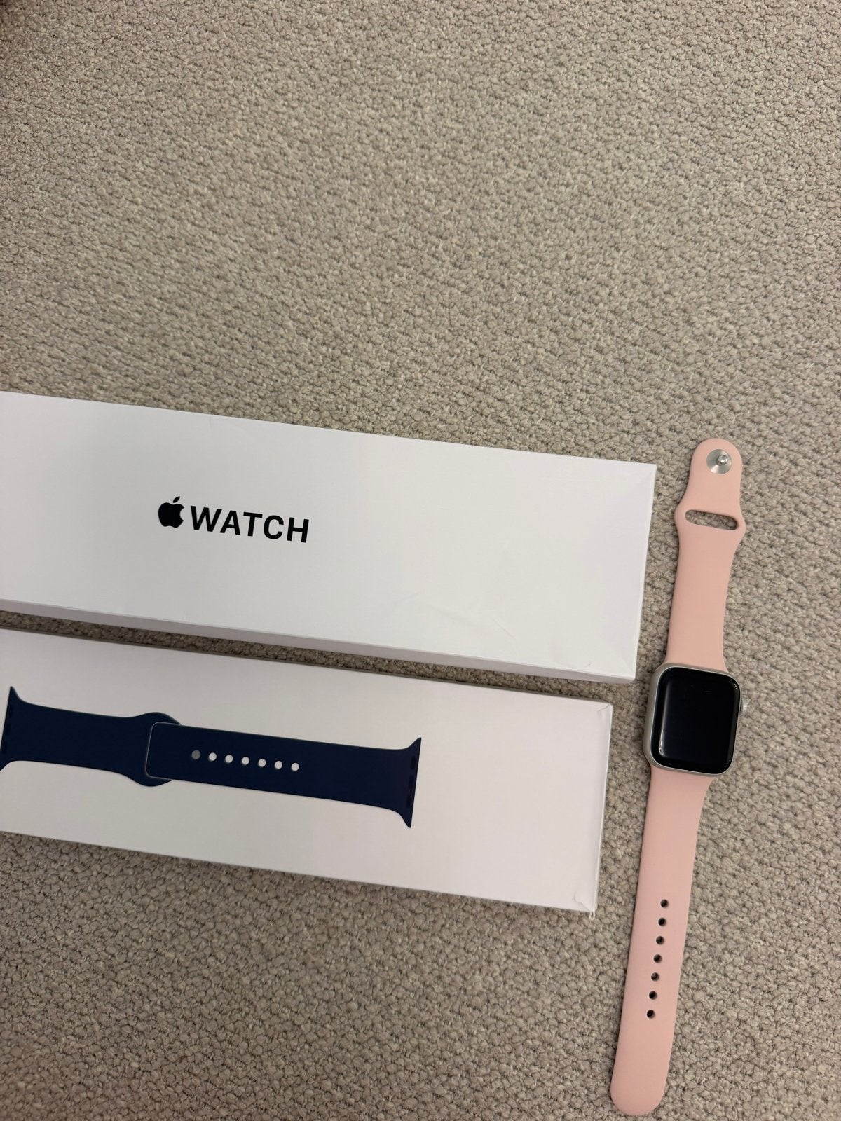Apple Watch SE 40MM met roze en blauwe bandjes, Afstand, IOS, Ophalen of Verzenden, Zo goed als nieuw
