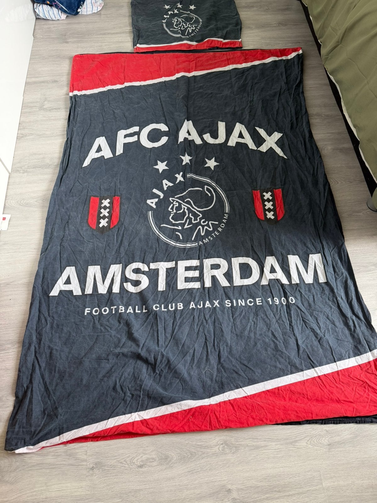 Ajax dekbedovertrek, Ophalen of Verzenden, Zo goed als nieuw, Eenpersoons, Dekbedovertrek