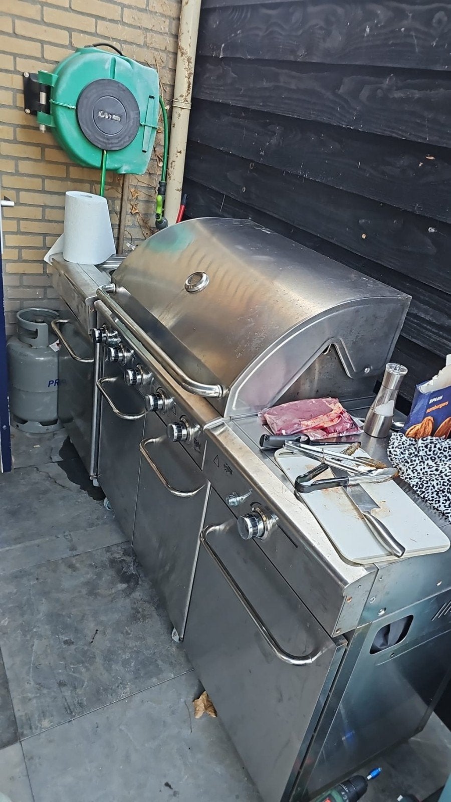 rvs bbq buiten keuken, Ophalen
