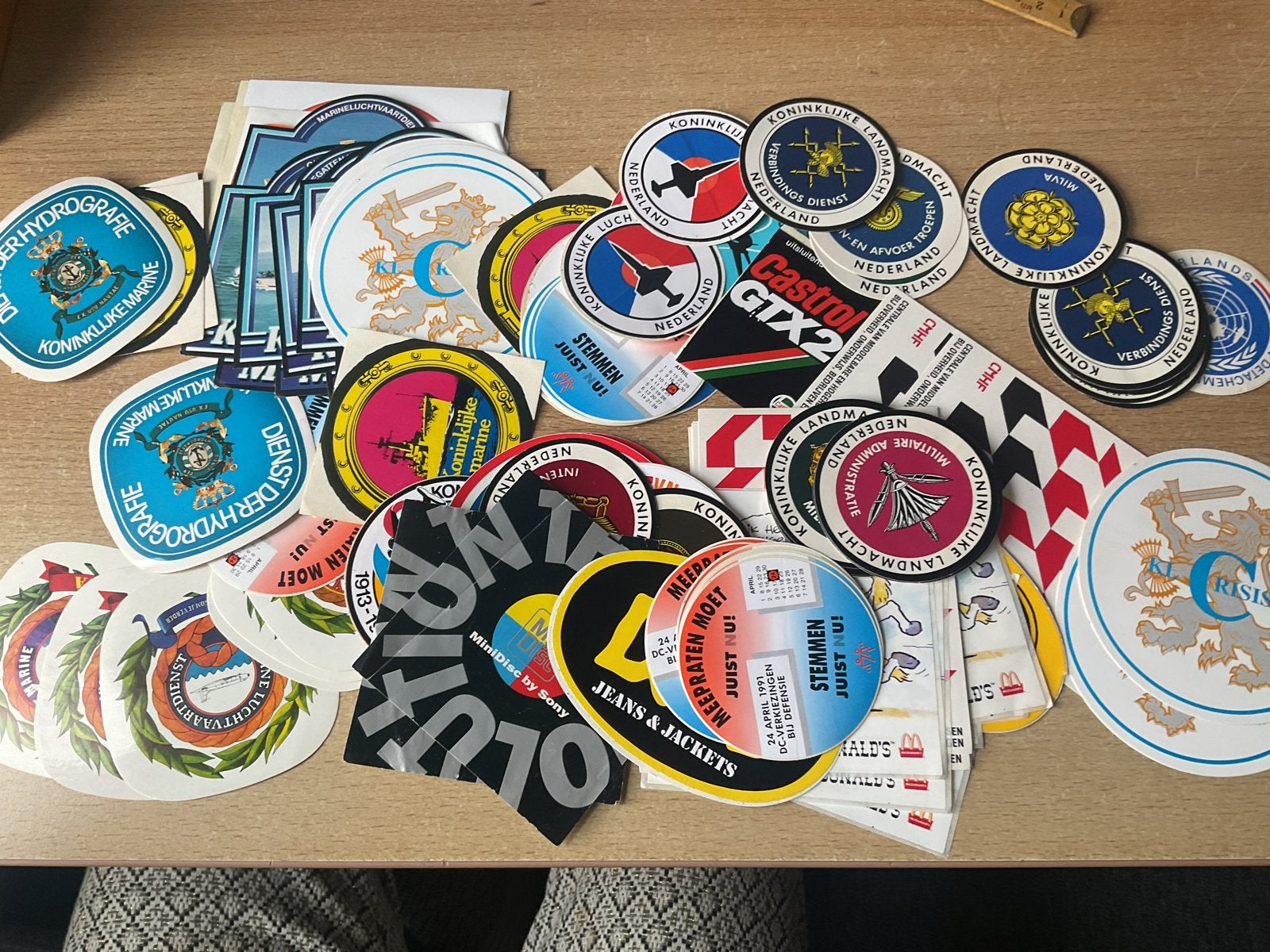 Grote verzameling vintage stickers (Koninklijke Marine, etc., Ophalen of Verzenden, Gebruikt, Overige typen