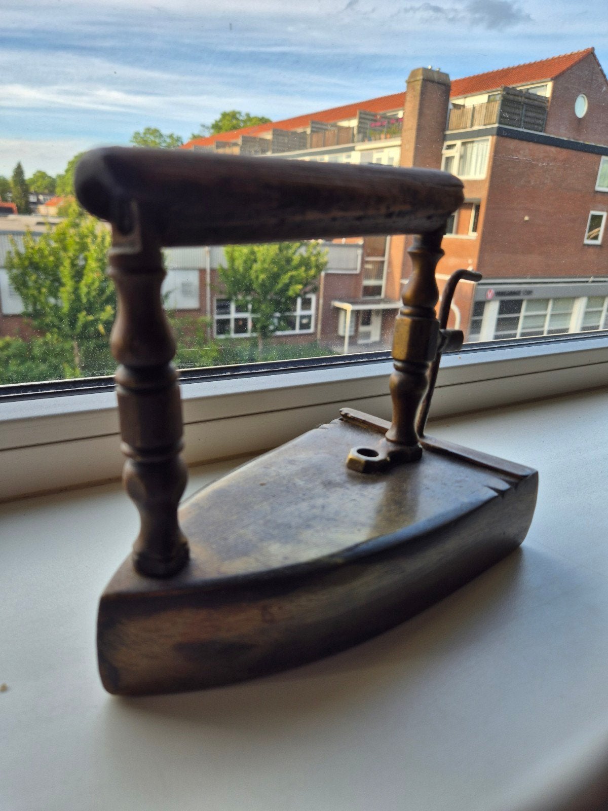 Antieke messing strijkijzer, Ophalen of Verzenden