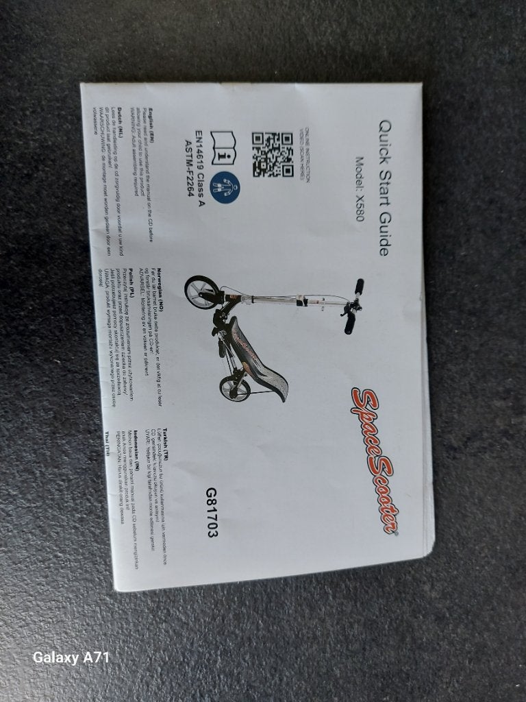 Spacescooter x580, Ophalen, Zo goed als nieuw, Gewone step, Space Scooter