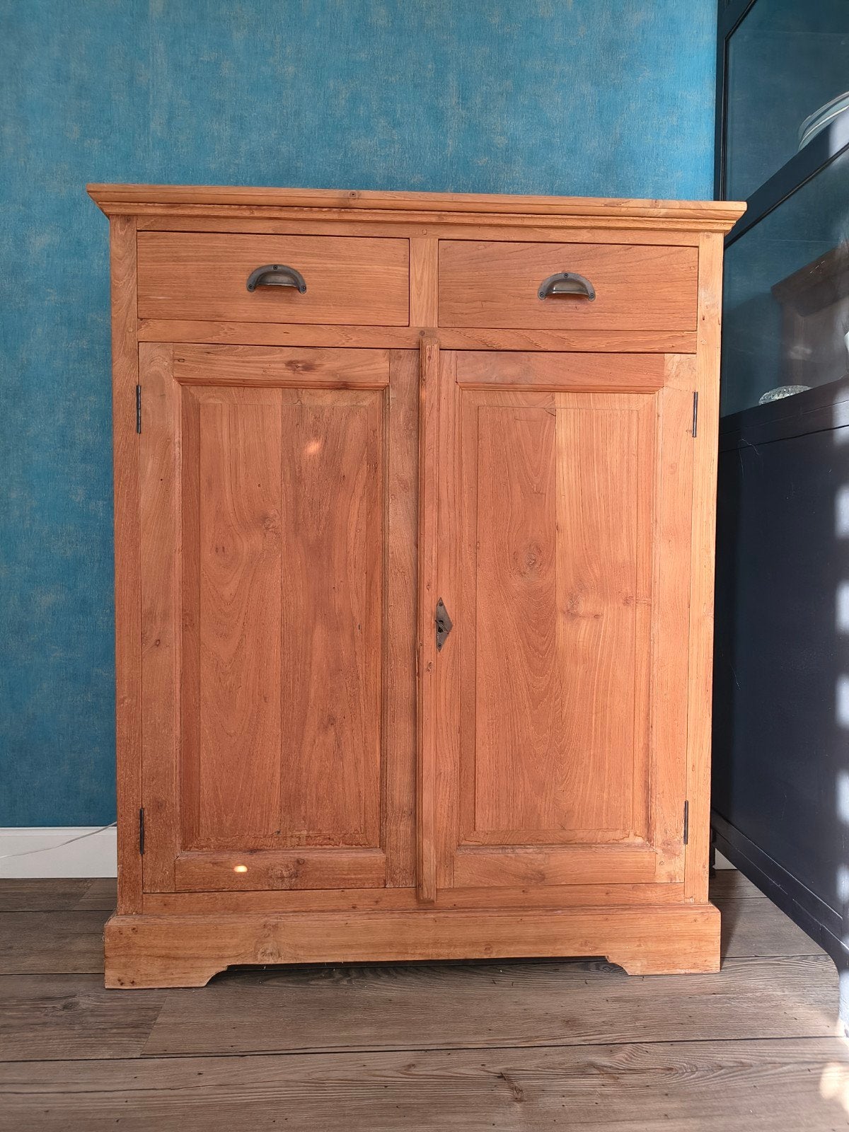 Teakhouten kast met 2 lades - 110x90x35 cm, Ophalen