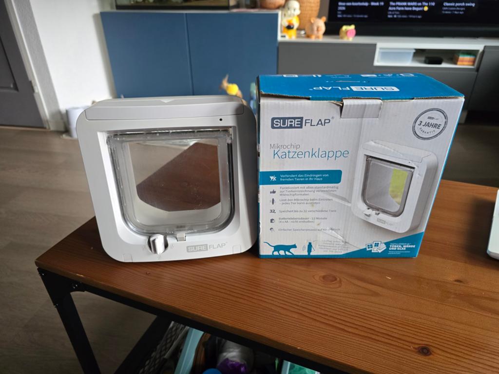 Sureflap kattenluik microchip wit, Dieren en Toebehoren, Katten-accessoires, Ophalen, Gebruikt