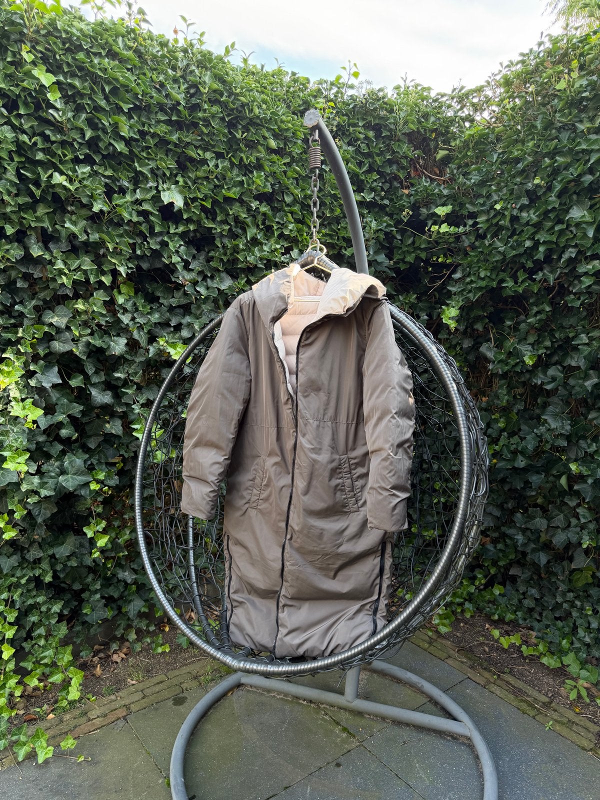 Rino & Pelle reversible winterjas: 2 looks in 1!, Ophalen of Verzenden, Zo goed als nieuw, Maat 42/44 (L), Bruin
