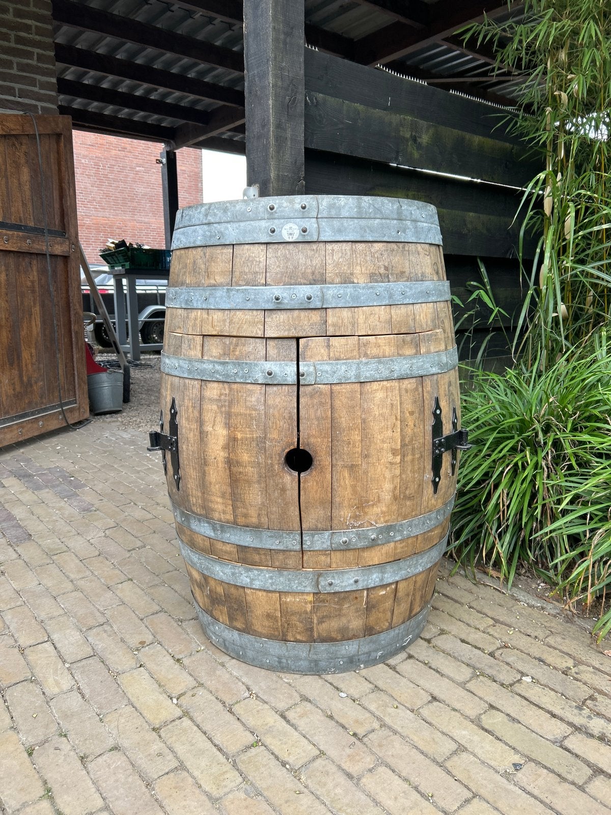 Wijnvat / Wijnkast - 95 cm hoog, 60 cm diameter, Ophalen, Gebruikt, 5 tot 15 flessen, 75 – 100