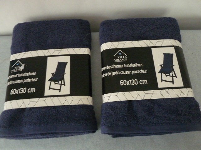 2x Blauwe Tuinstoelhoes 60x130 - Met Capuchon- nieuw, Ophalen of Verzenden, Nieuw