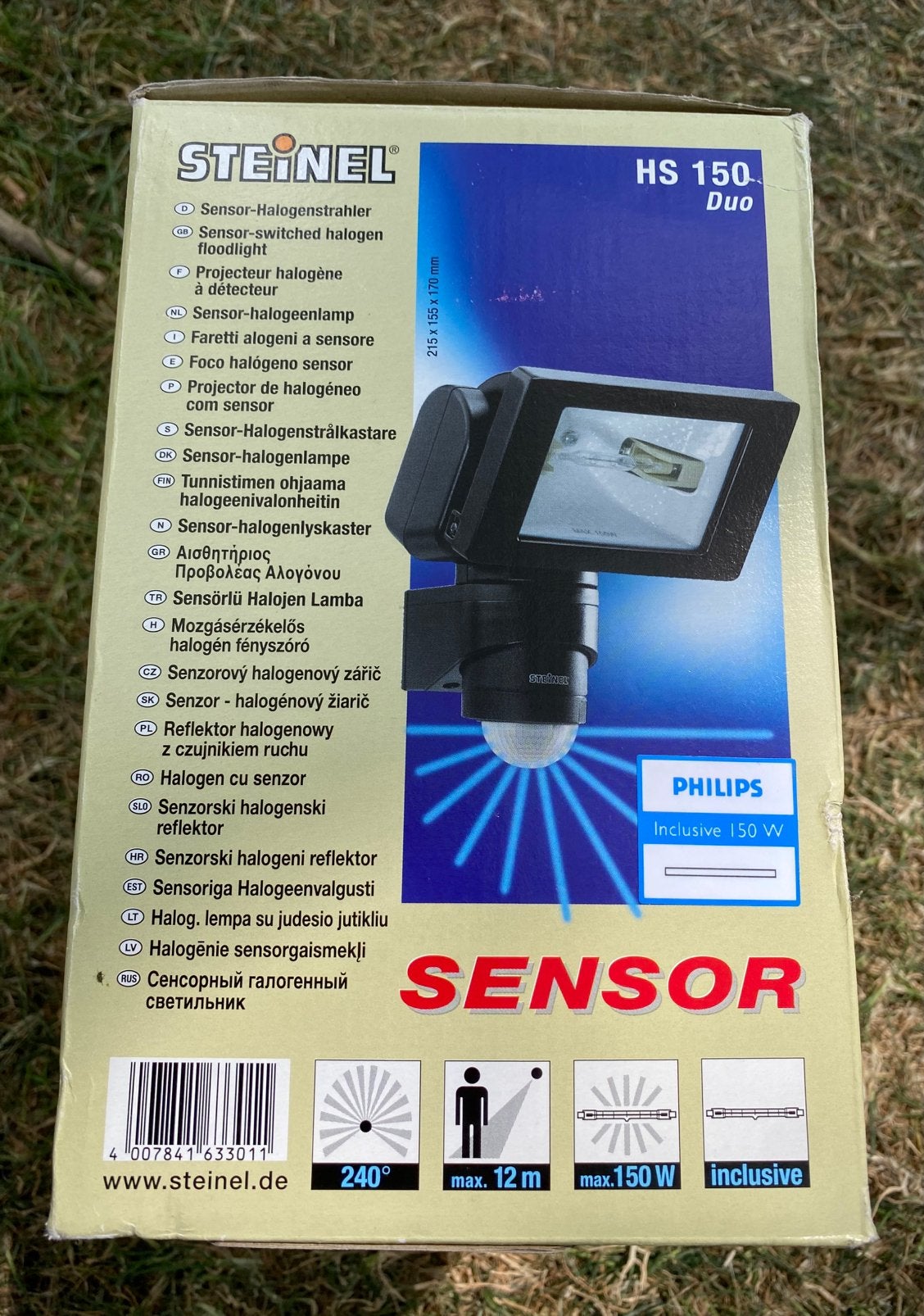 Sensor lamp Steinel *NIEUW*, Wandlamp, Ophalen of Verzenden, 50 tot 250 watt, Licht-donker-sensor