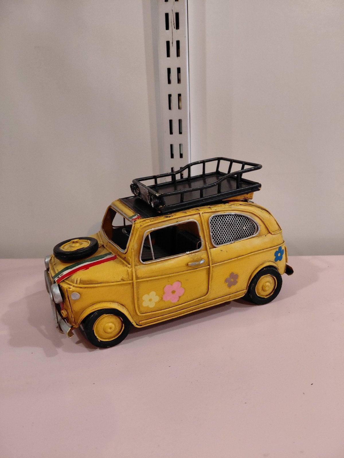 Blikken oldtimer Fiat 500 als spaarpot en fotolijst., At, Ophalen of Verzenden, Metaal, I