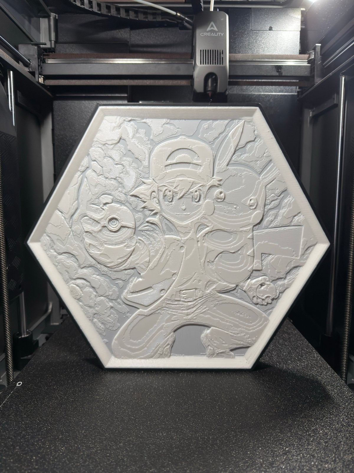 3D Geprinte Pokémon Wandlamp 350mm  - Ash & Pikachu, Ophalen of Verzenden, Nieuw