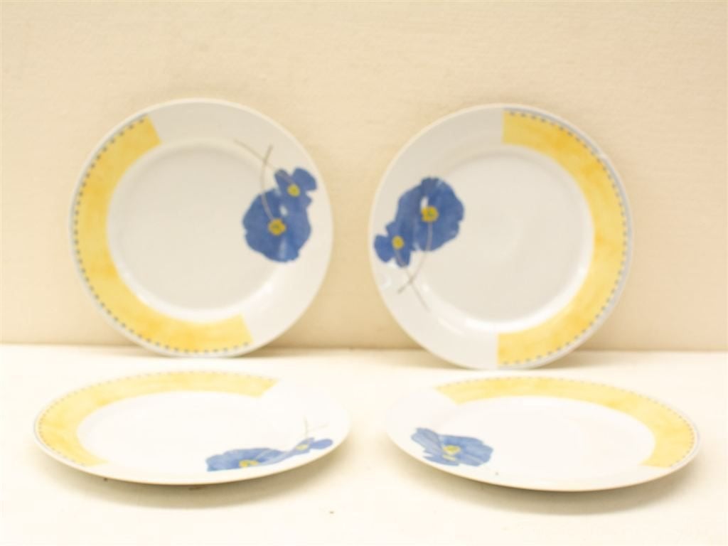 4 platte borden 30846, Ophalen of Verzenden, Gebruikt, Aardewerk, Bord(en)
