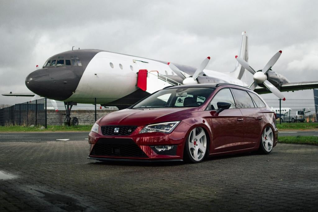 Seat Leon 2.0 TDI FR ST 184PK Dsg-7 2014 airride verbreed, Auto's, Seat, Leon, Leder en Stof, Stationwagon, Diesel