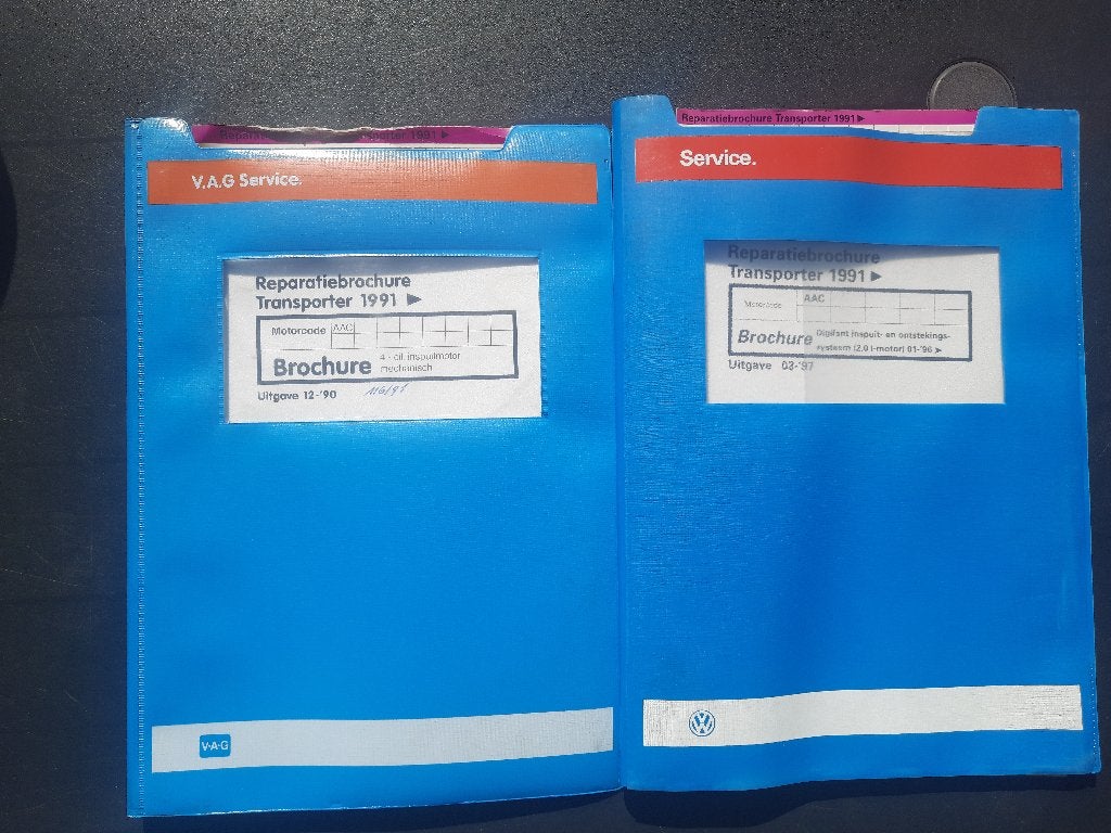 Vw Transporter T4 dealer werkplaatsboeken benzine motor AAC, Verzenden, Gelezen, Volkswagen