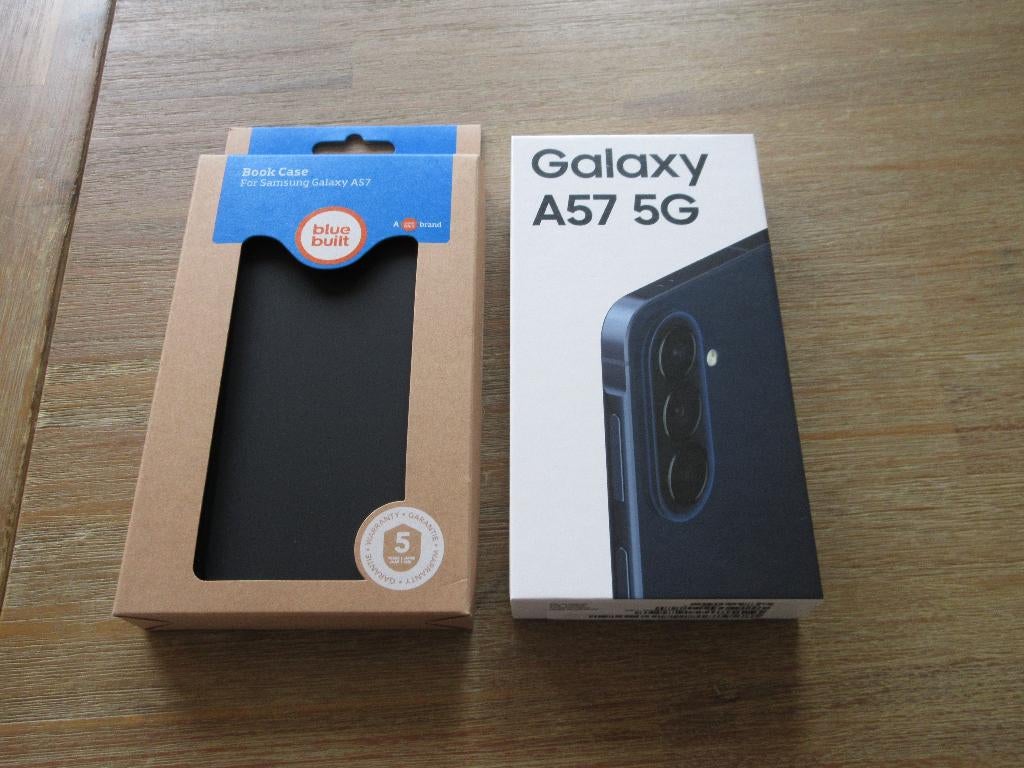 Samsung A57 + Book Case 5G 128GB Awesome Navy (Sealed), Ophalen, Zwart, Touchscreen, Nieuw