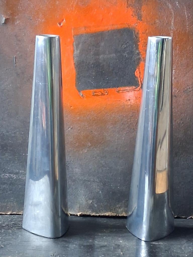 Kandelaar.  IKEA  Renos. Aluminium.  Ca '80. 28 cm., Ophalen, Overige materialen, 25 tot 50 cm, Zo goed als nieuw