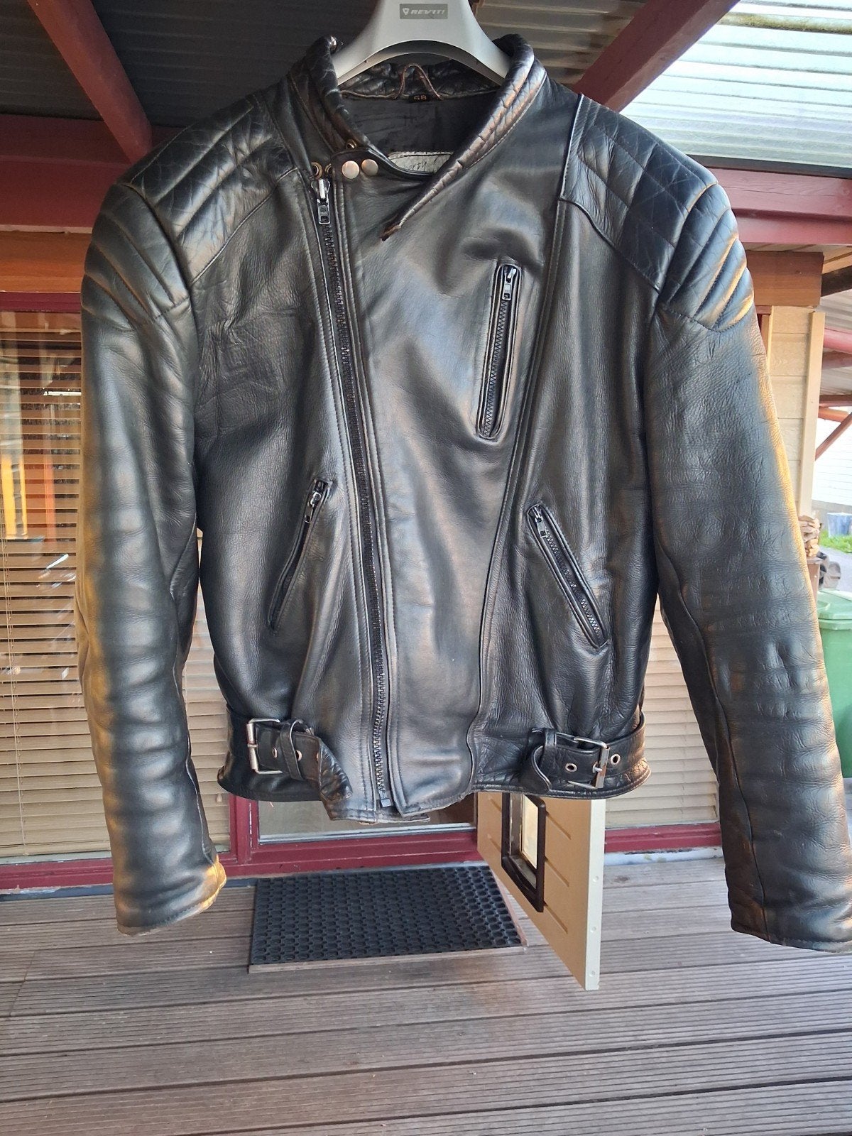 Vintage leren motorjas maat 58, Ophalen of Verzenden, Tweedehands, Heren, Jas | leer