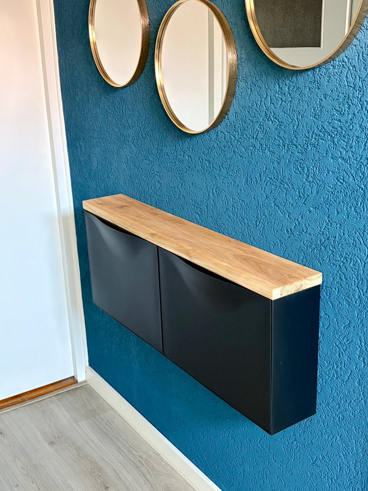 Plank voor Trones schoenenkast van Ikea gerecycled teakhout, Verzenden, Zo goed als nieuw