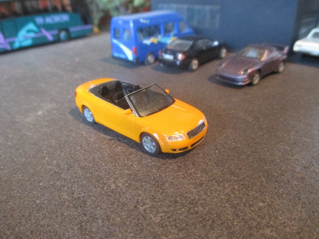 Audi A4 Cabrio B6 Herpa - orange - uit Adventskalender 2005, Ophalen of Verzenden, Nieuw, Auto, Herpa