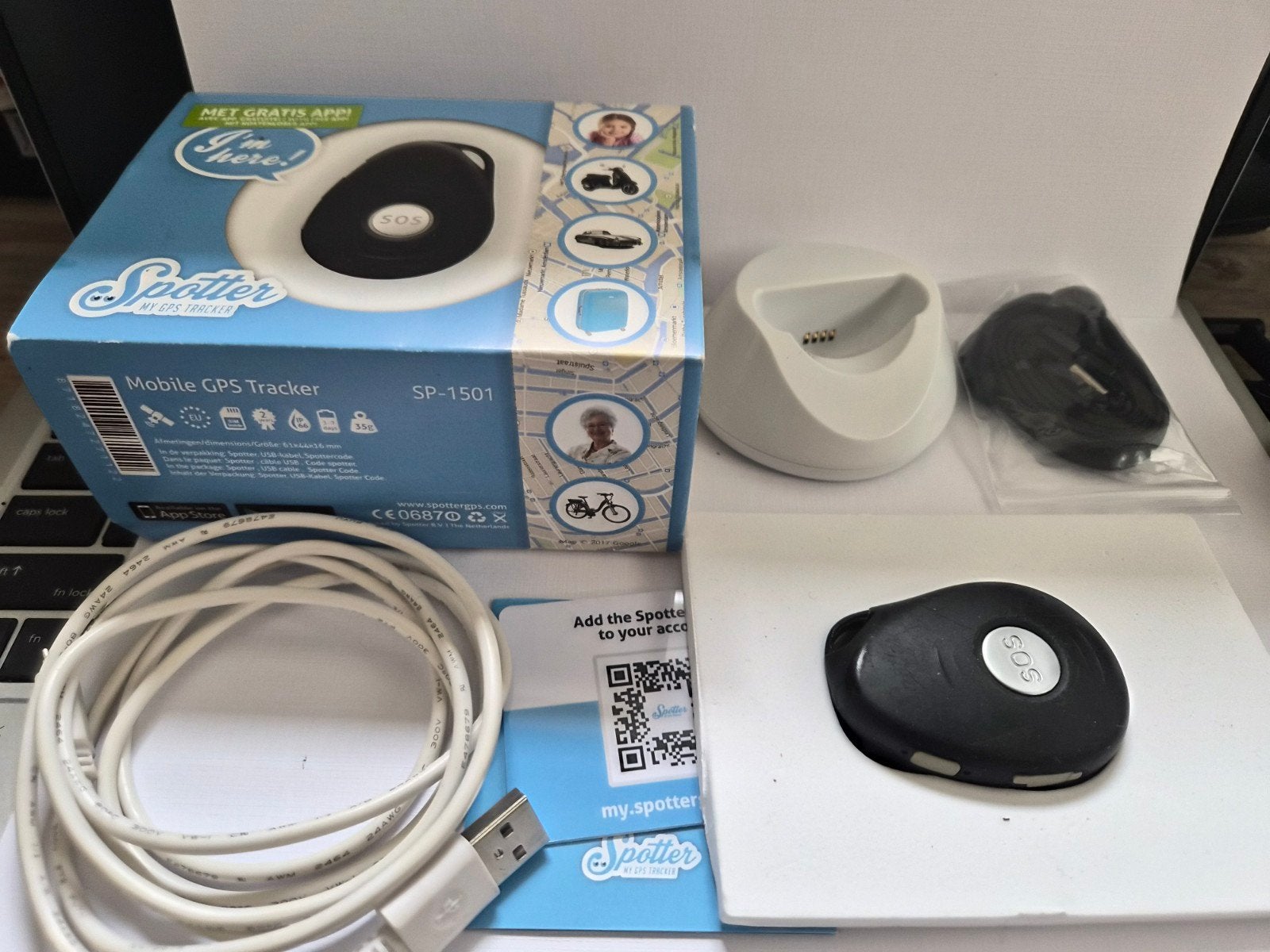 Spotter GPS Tracker SP-1501 met gratis app, Ophalen of Verzenden
