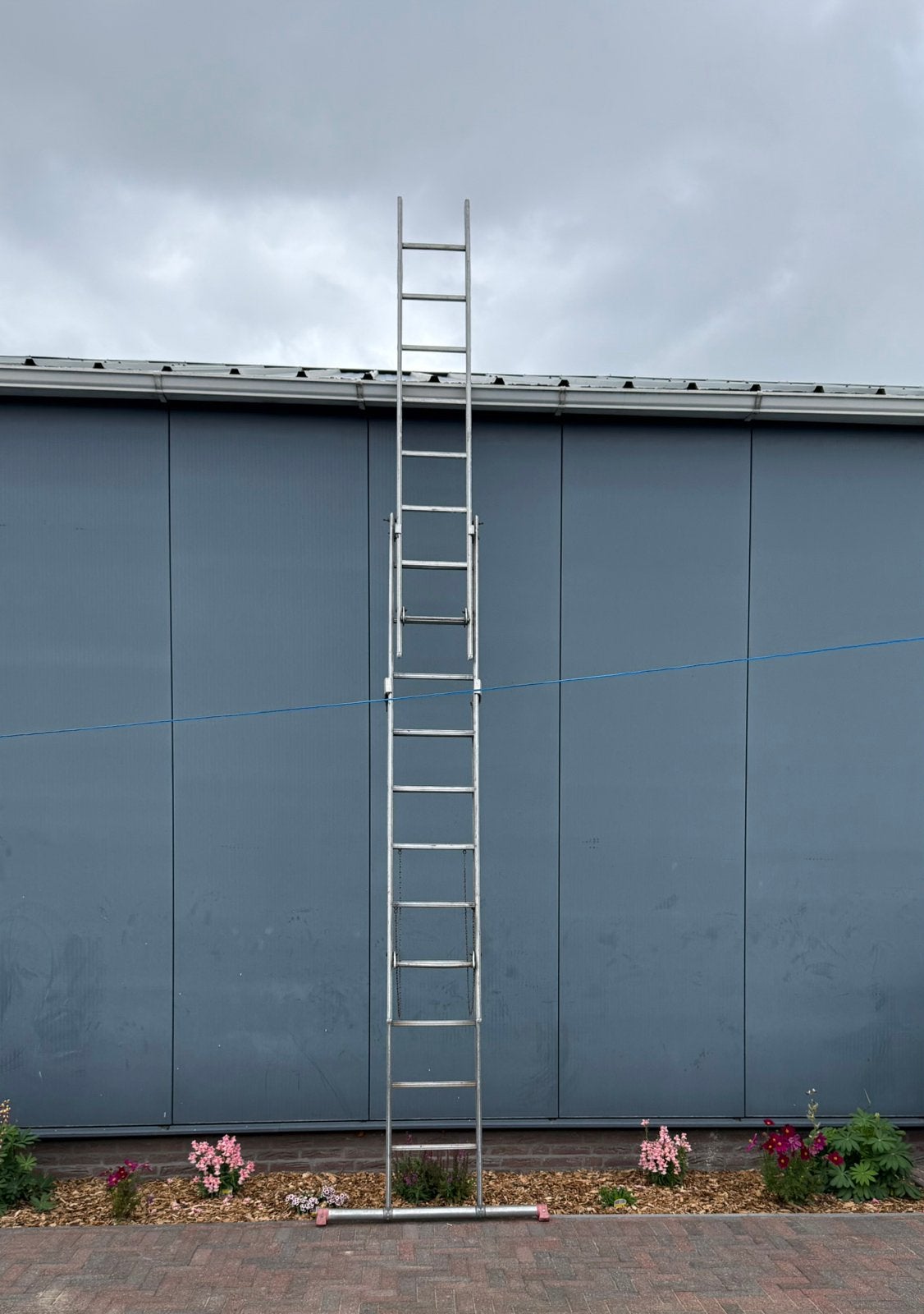 Aluminium 3-delige ladder – reformladder / schuifladder, Ophalen of Verzenden, Zo goed als nieuw, 4 meter of meer