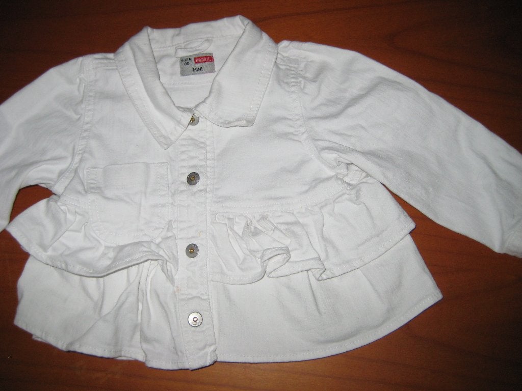 Wit jeans-jasje, 80, name it (363), Ophalen of Verzenden, Zo goed als nieuw, Meisje, Jasje
