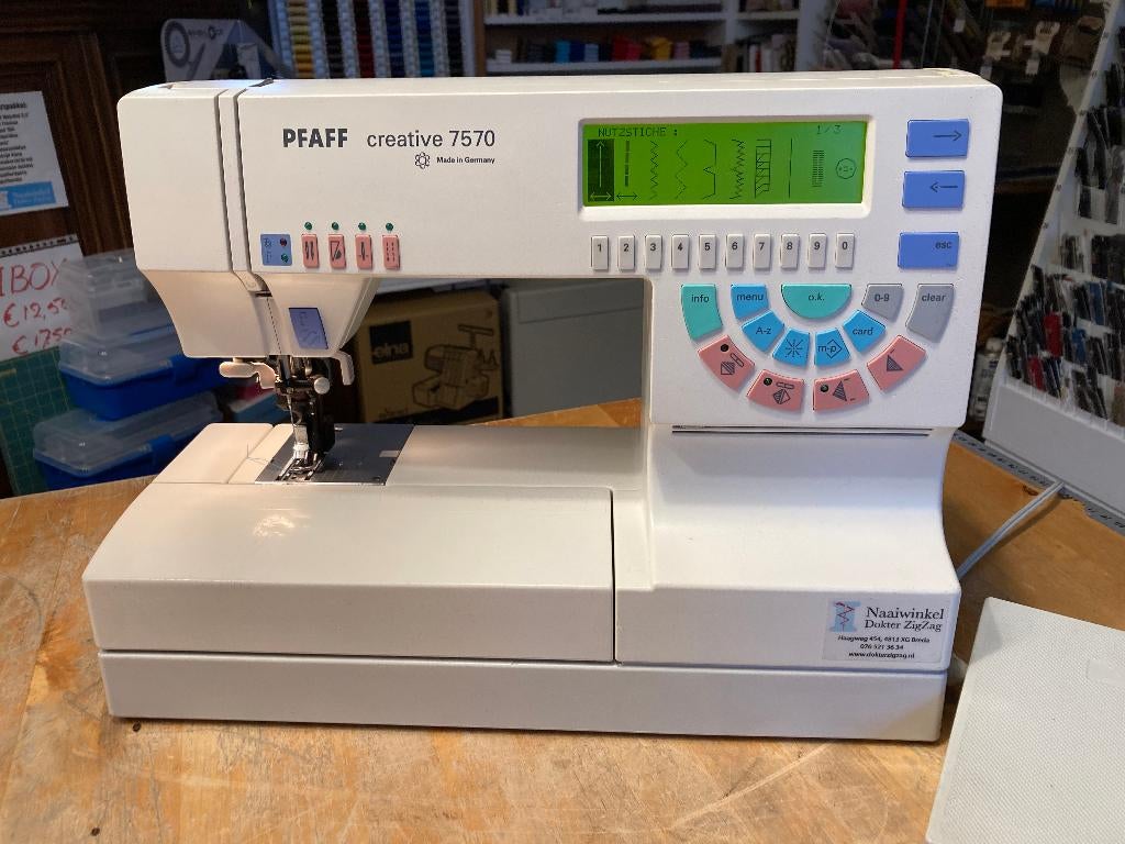 Pfaff 7570 Naai- en borduurmachine - IN PRIJS VERLAAGD!!!, Ophalen, Patroon, Duitsland, Machineborduren