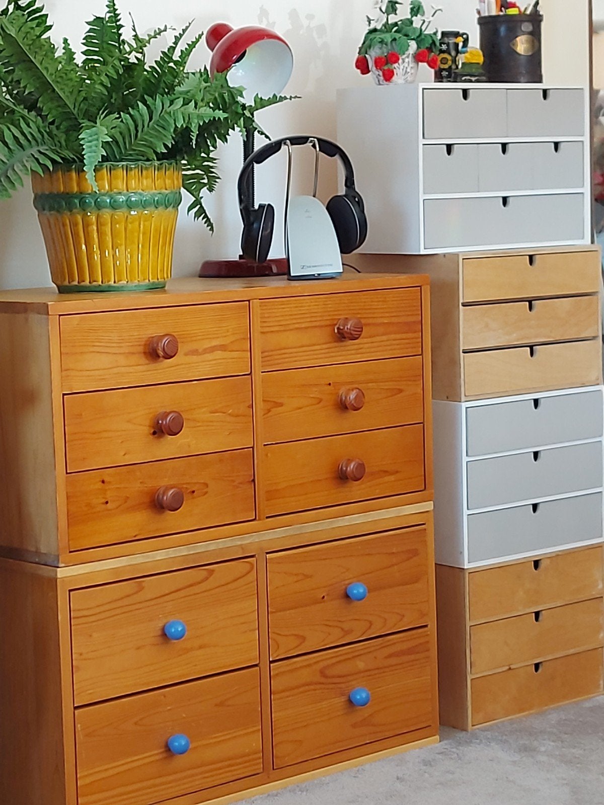 Vintage ladenkastje Moppe A 4 -  LET OP PER STUK, Ophalen, Minder dan 50 cm, 3 of 4 laden, Minder dan 100 cm