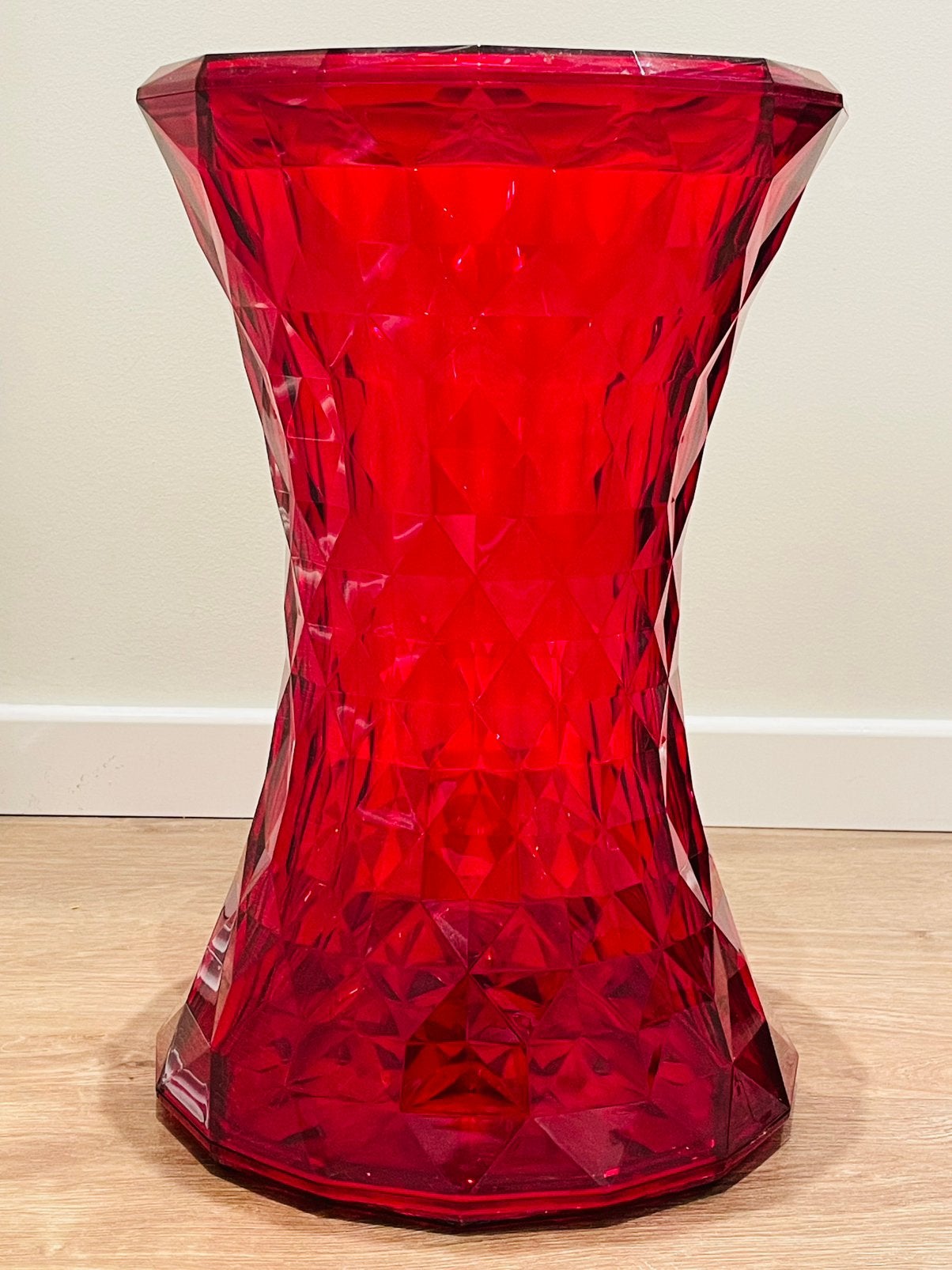 Design Kartell Stone Kruk Bijzettafel Rood Marcel Wanders, Ophalen, Gebruikt, Kunststof