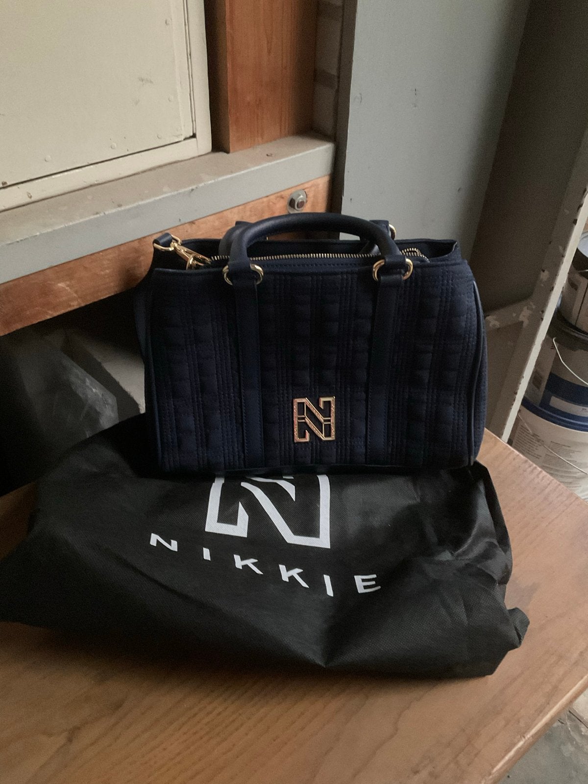 Nikkie handtas - Midnight Blue, Ophalen, Zo goed als nieuw, Blauw, Handtas