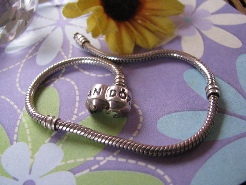 Pandora armband * bijna 21 cm * zilver * bolclip sluiting *, Ophalen of Verzenden, Zo goed als nieuw, Zilver, Zilver