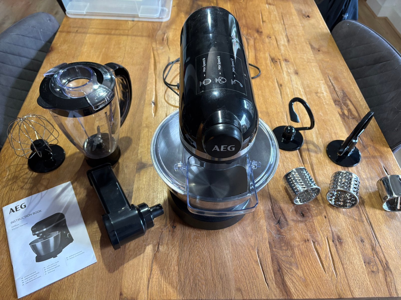 Keukenmixer AEG, Witgoed en Apparatuur, Ophalen, 4 liter of meer, 3 snelheden of meer, Zo goed als nieuw
