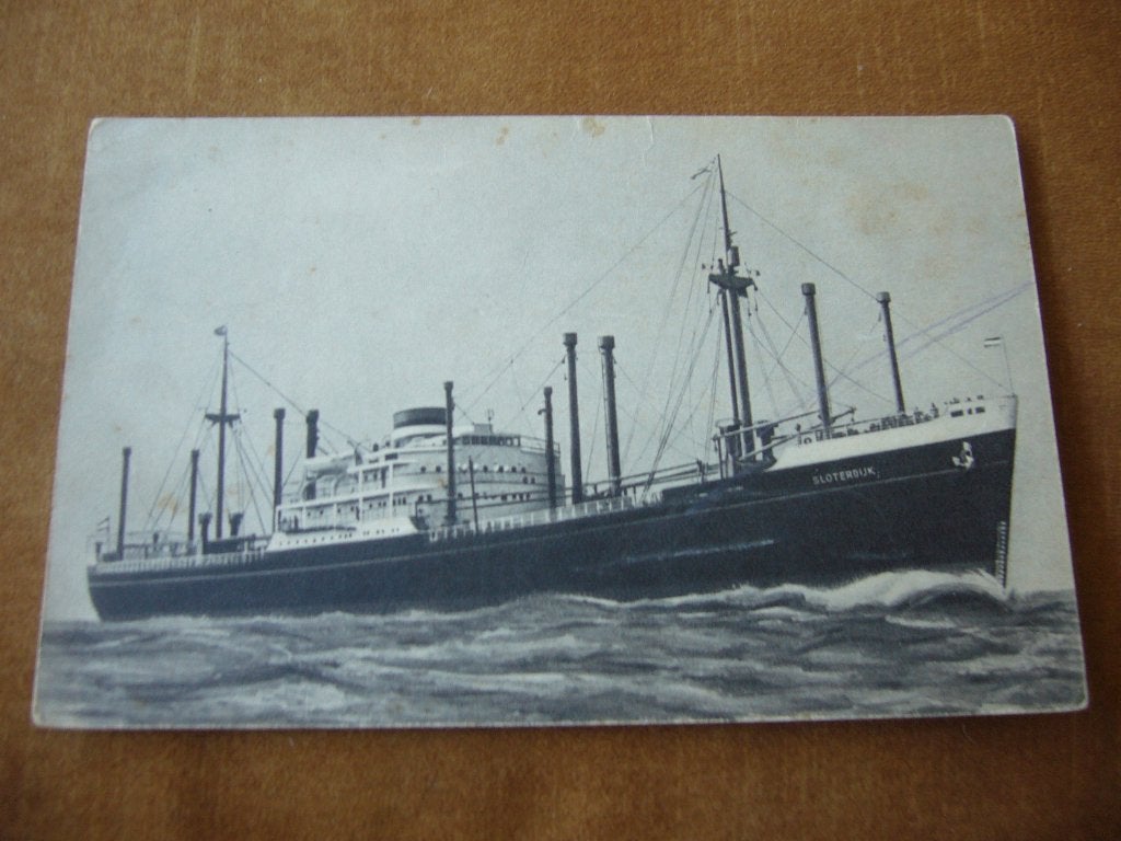 M.V. SLOTERDIJK  = HOLLAND AMERICA LINE POST CARD, Verzenden, Voor 1920, Ongelopen, Voertuig