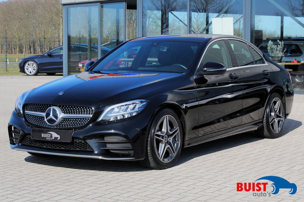 Mercedes-Benz C-Klasse 200 Business Solution AMG ACC CAMERA, Auto's, Automaat, 4 cilinders, Met garantie (alle), Zwart