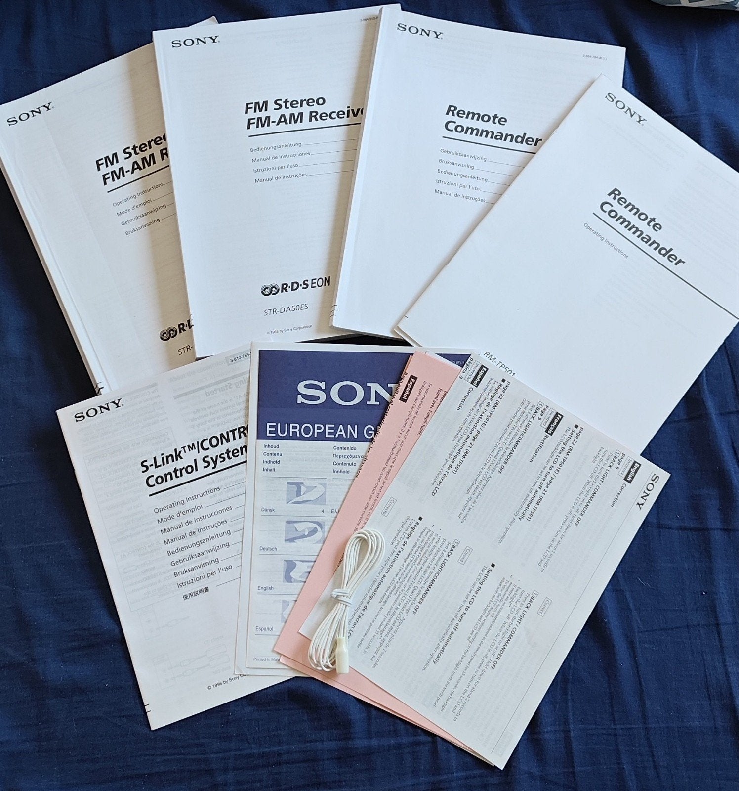 Handleidingen Set compleet Sony STR-DA50ES, 70 watt of meer, Ophalen of Verzenden, Zo goed als nieuw, 5.1-systeem