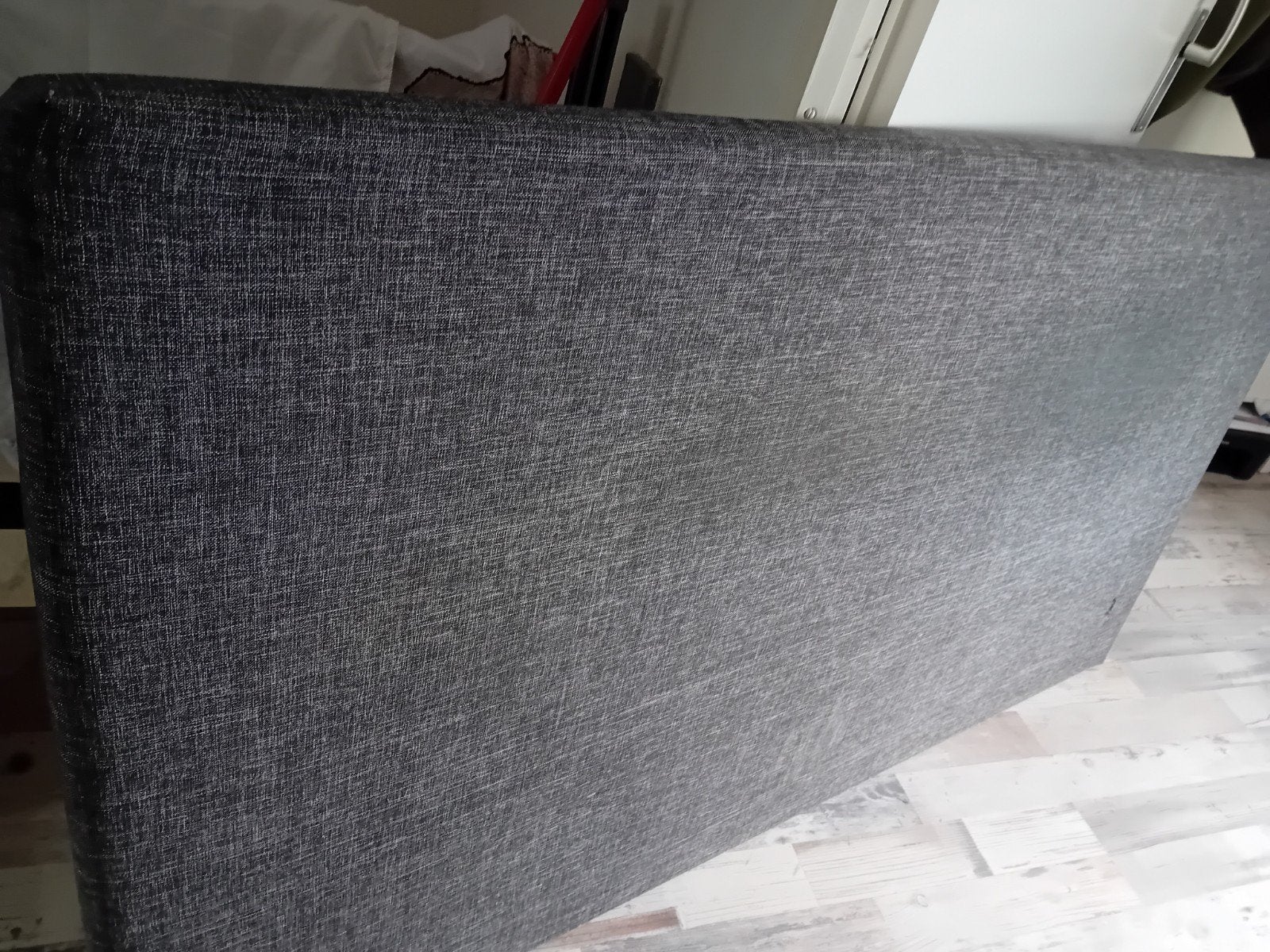 Antraciet gemêleerd hoofdbord., Ophalen, Gebruikt, Tweepersoons, 180 cm