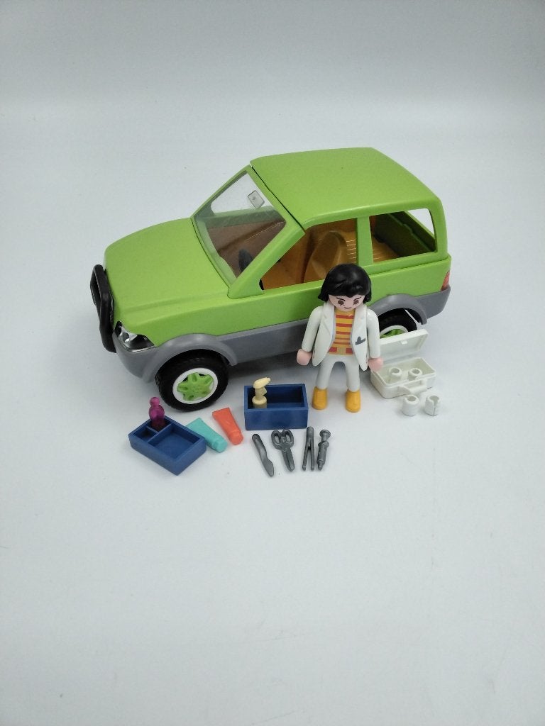 Playmobil Dierenarts Met Wagen - 4345, Gebruikt, Complete set, Voertuig, Ophalen of Verzenden