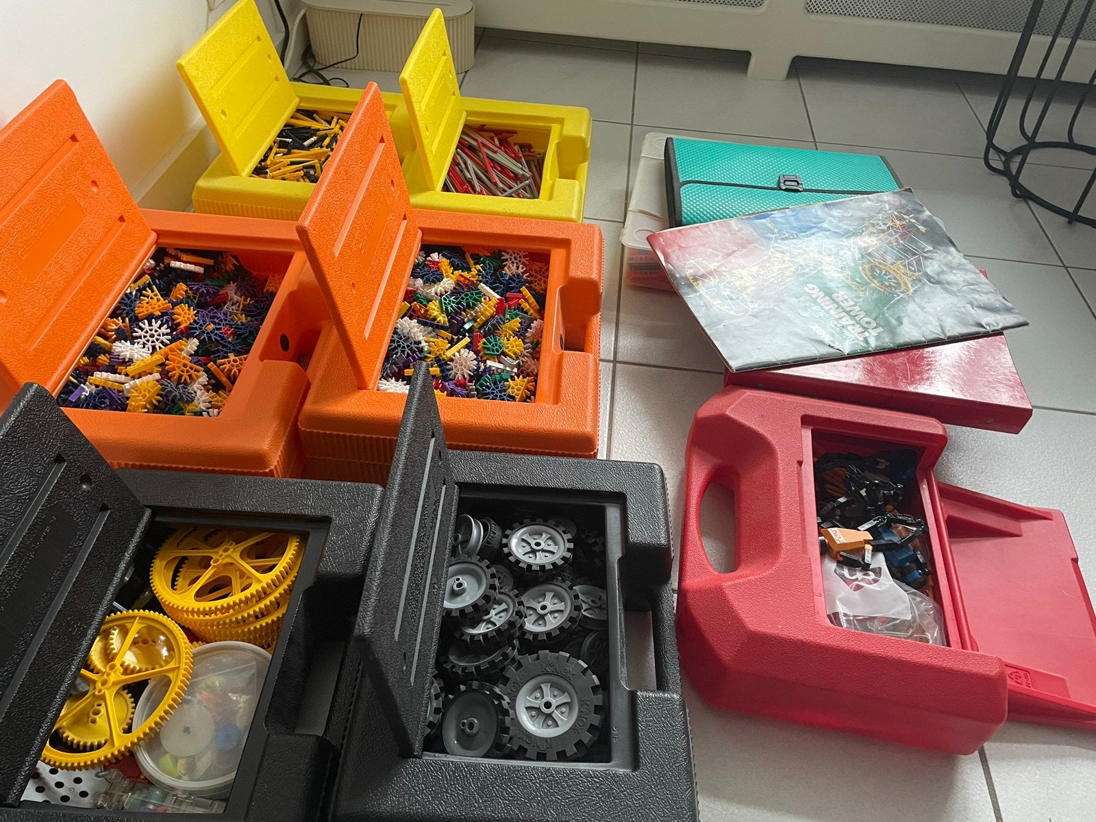 Grote K'nex collectie met opbergboxen en handleidingen, Ophalen, Gebruikt, K'nex
