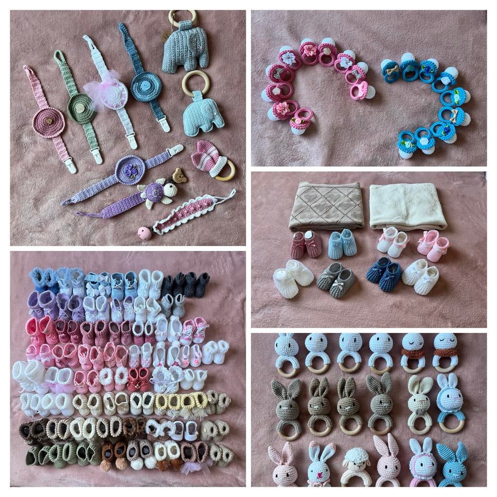 Partij Handgemaakte Gehaakte Babykleding en Accessoires, Kinderen en Baby's, Ophalen of Verzenden, Nieuw, Jongetje of Meisje, Overige typen