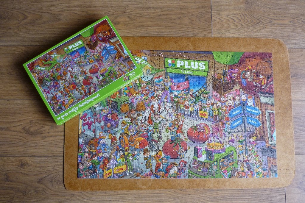 Plus t'Lam '' DE GROTE VROLIJKE SINTERKLAASPUZZEL '' 1000 st, Ophalen, 500 t/m 1500 stukjes, Gebruikt, Legpuzzel