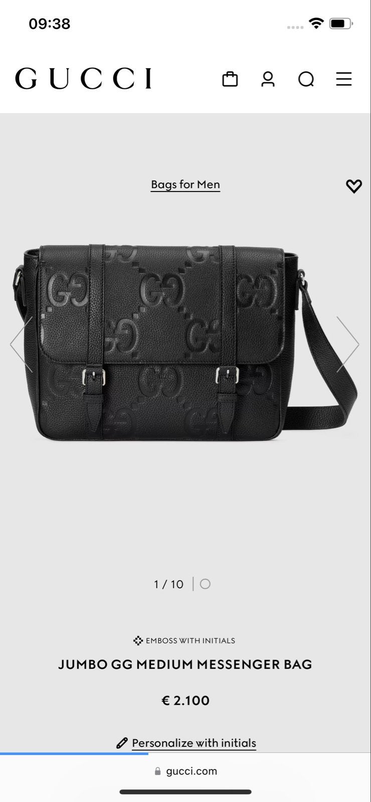 Gucci Jumbo GG Medium Messenger Bag - Zo goed als nieuw, Ophalen of Verzenden, Zo goed als nieuw, Zwart