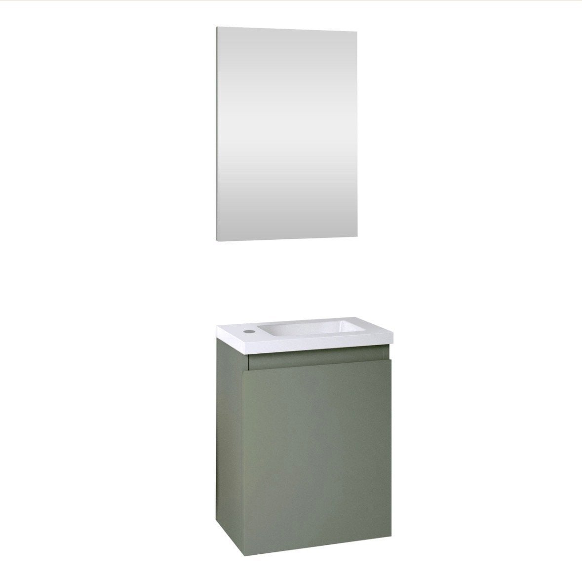 Allibert Porto Pack fonteinmeubel set 40 cm met spiegel, Ophalen, Minder dan 50 cm, Nieuw, Wastafelkast