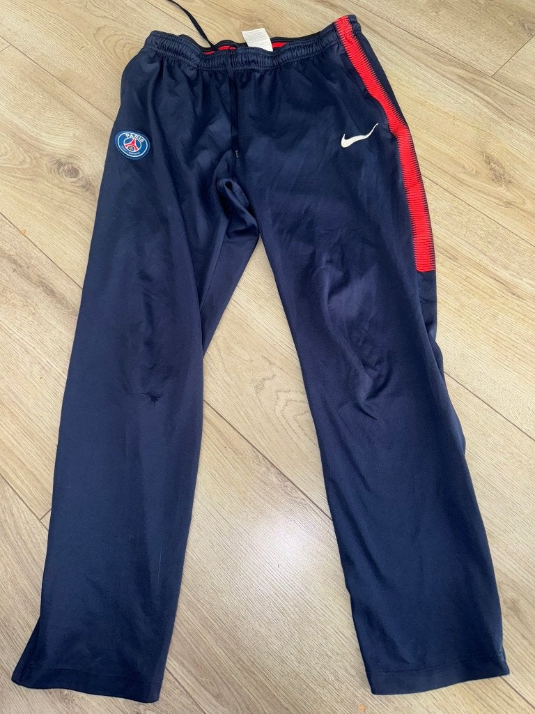 Nike psg L blauw blauwe sportbroek broek kapot, Maat 52/54 (L), Voetbal, Gedragen, Verzenden