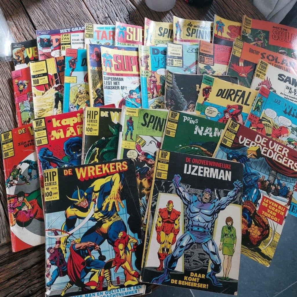 Verzameling 35 x oude comics oa Hip, Boeken, Strips | Comics, Meerdere comics, Ophalen of Verzenden, Gelezen, Europa